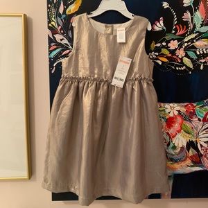 Gymboree Holiday gold shimmer dress Size 5 NWT